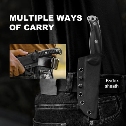 Kizer Ursa Major 4.43" AEB-L Black G10 Fixed Blade Knife 1082A1