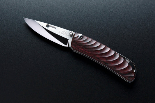 Rockstead NEHAN (redesigned) 2.55" Polished ZDP189 Folding Knife with Ebonite Handle - Koji Hara Design
