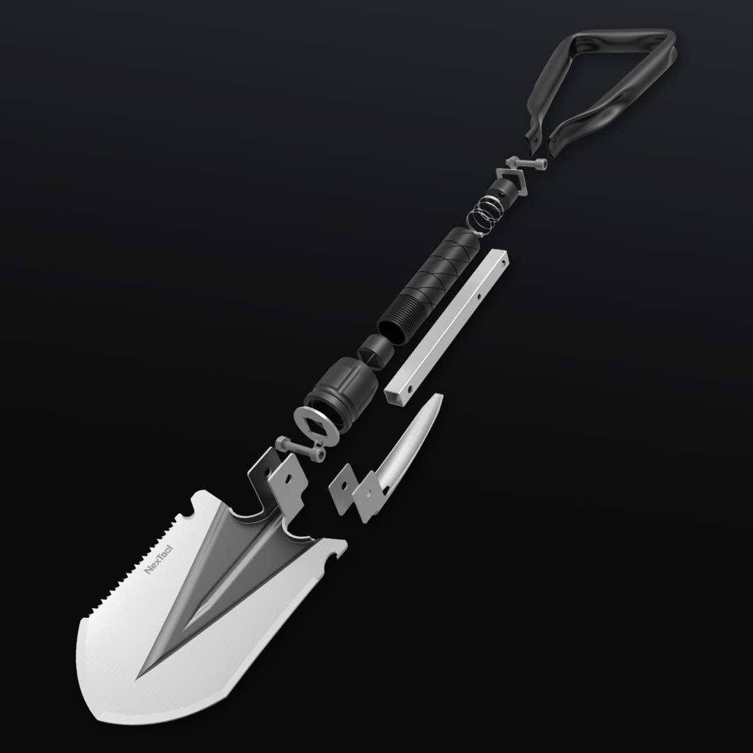 NexTool Multi Functional Folding Shovel with Aluminium Alloy Handle