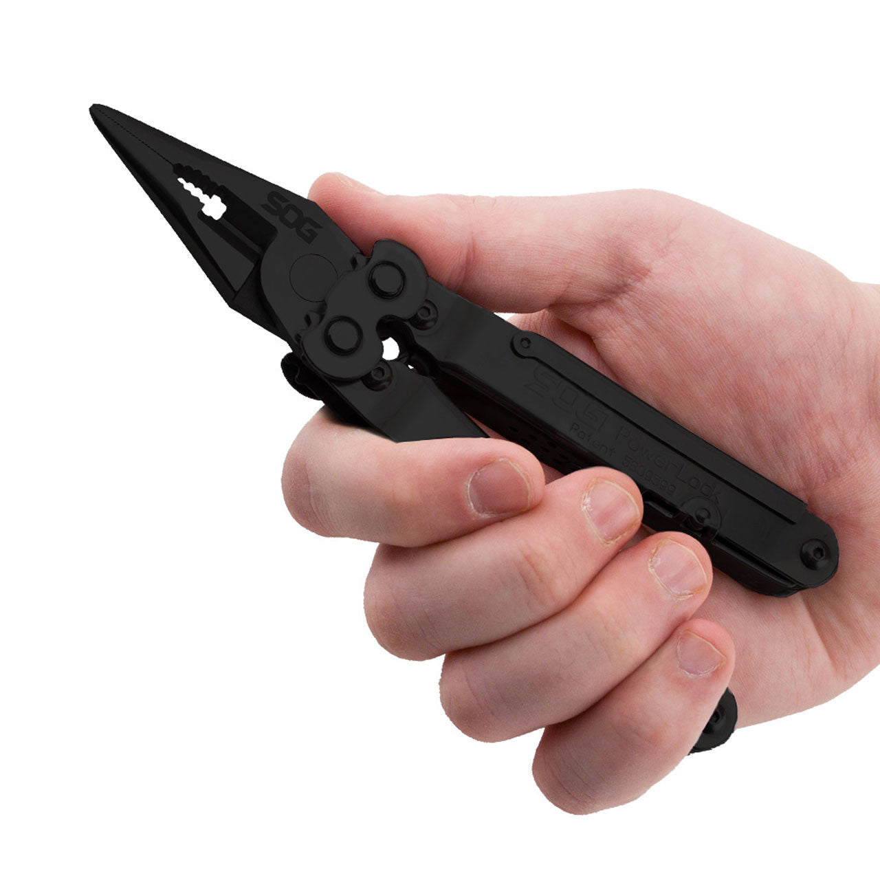 SOG PowerLock EOD Black Scissors 18-Tool Multi-Tool with Sheath