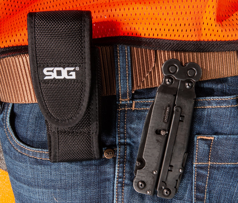 SOG PowerAssist Black 16-Tool Multi-Tool with Sheath