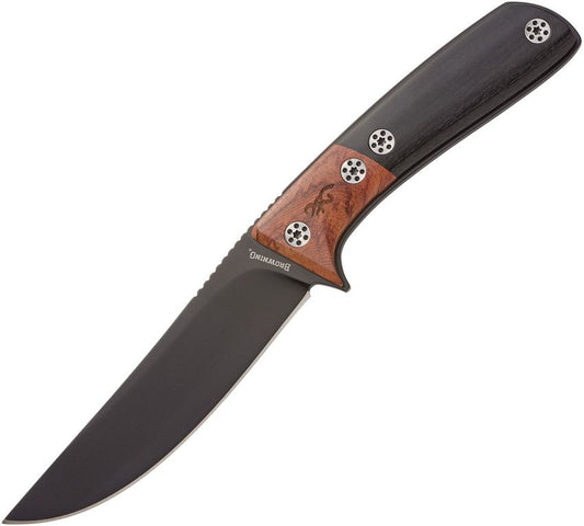 Browning Black/Brown Wood 4.75" 7Cr17MoV Full-Tang Fixed Blade Knife