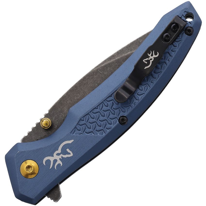 Browning Flipper 3.5" 7Cr17Mov Blue Aluminium Folding Knife
