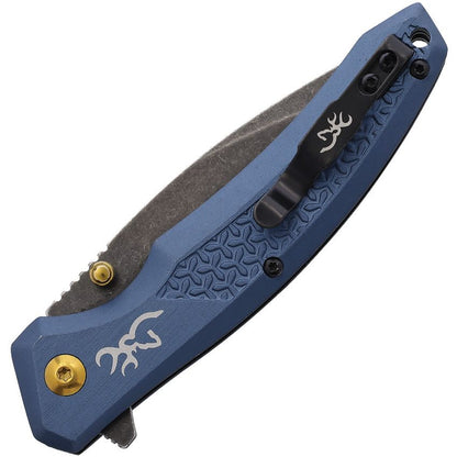 Browning Flipper 3.5" 7Cr17Mov Blue Aluminium Folding Knife