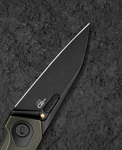 Bestech VK-Void 2.85" Elmax Black Bronze Stonewash Titanium Folding Knife by Vulpex BT2305D