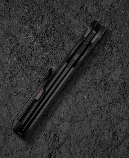 Bestech Sambac 3.62" Magnacut Black Titanium Fat Carbon Fiber Folding Knife by Ostap Hel BT2402B