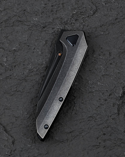 Bestech VK-Navi 3.3" Magnacut Black Bronze Stonewash Titanium Folding Knife by Vulpex BT2404A