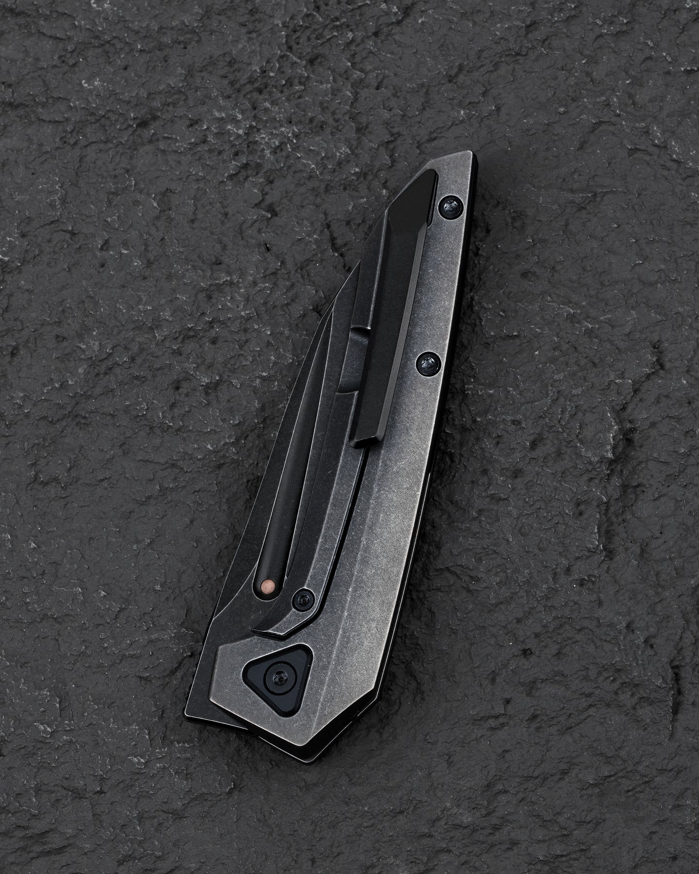 Bestech VK-Navi 3.3" Magnacut Black Bronze Stonewash Titanium Folding Knife by Vulpex BT2404A