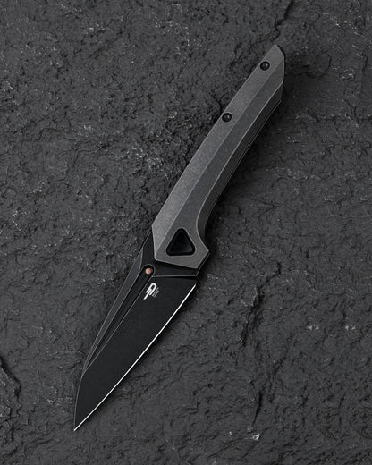 Bestech VK-Navi 3.3" Magnacut Black Bronze Stonewash Titanium Folding Knife by Vulpex BT2404A