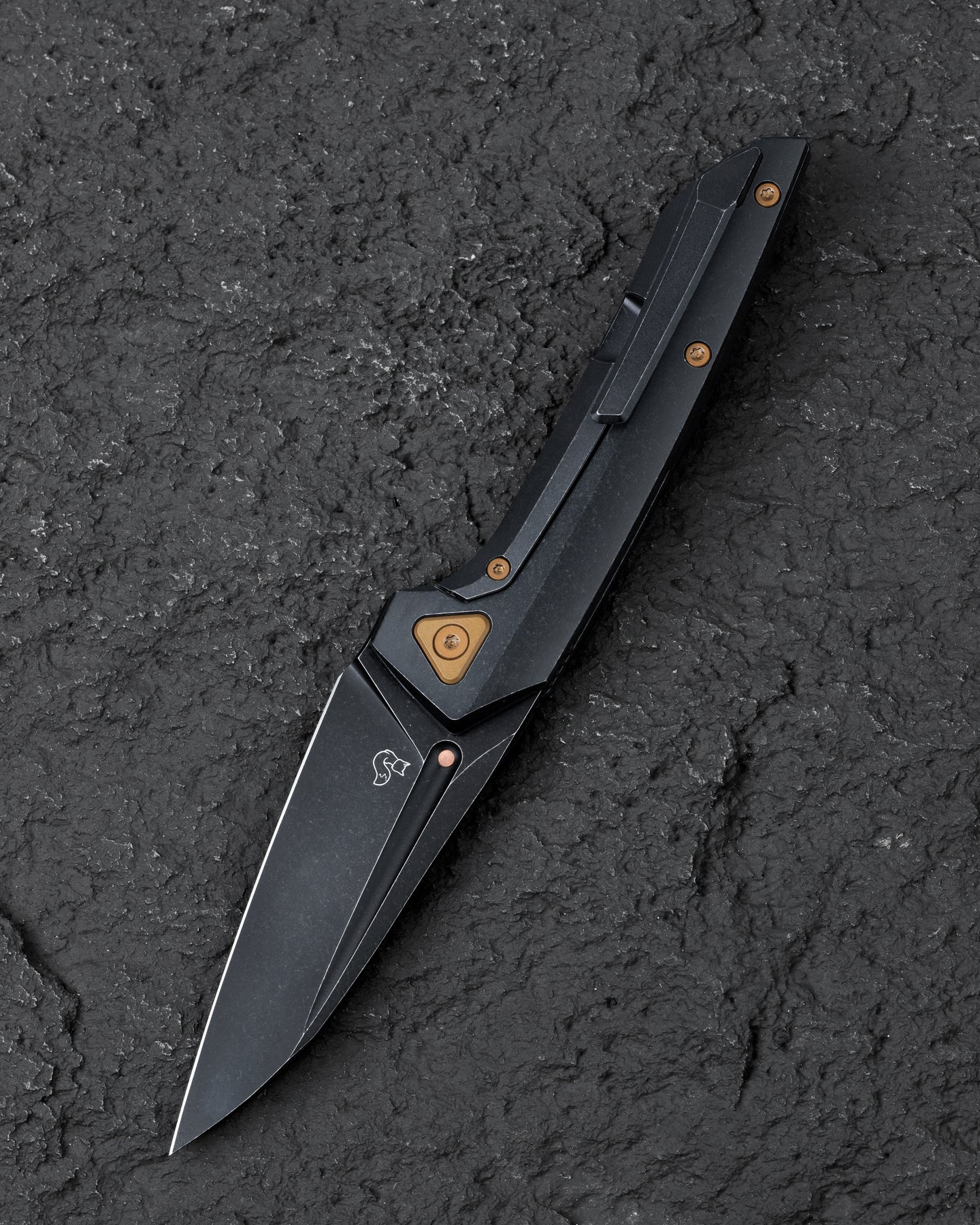 Bestech VK-Navi 3.3" Magnacut Black Stonewash Titanium Folding Knife by Vulpex BT2404E