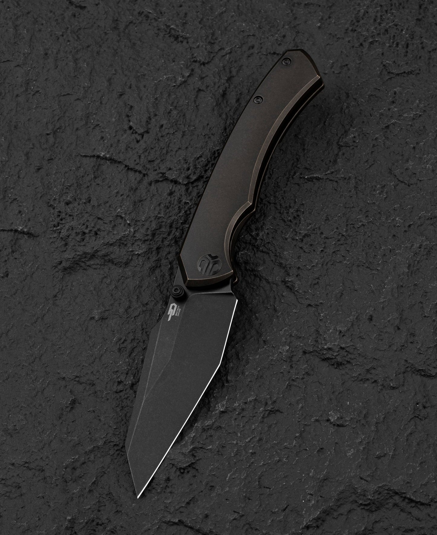 Bestech Clastic 3.62" Magnacut Black Bronze Titanium Folding Knife by Horizon Machine Works BT2407B
