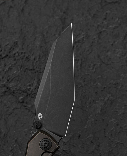 Bestech Clastic 3.62" Magnacut Black Bronze Titanium Folding Knife by Horizon Machine Works BT2407B