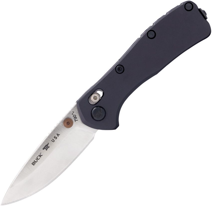 Buck 790 Mini Range Elite 2.625" Magnacut Crossbar Lock Black Aluminium Folding Knife