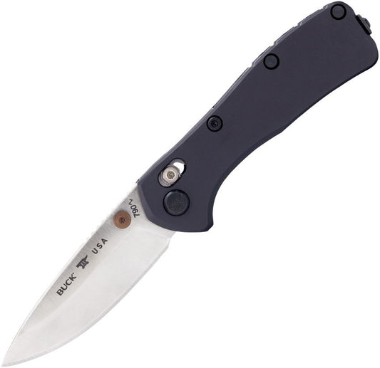 Buck 790 Mini Range Elite 2.625" Magnacut Crossbar Lock Black Aluminium Folding Knife