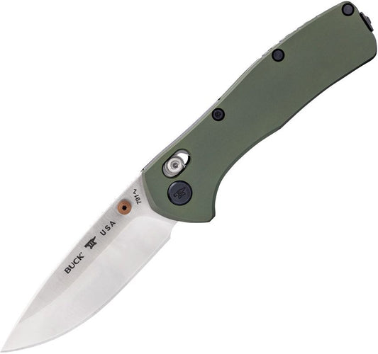 Buck 791 Range Elite 3.375" Magnacut Crossbar Lock Green Aluminium Folding Knife