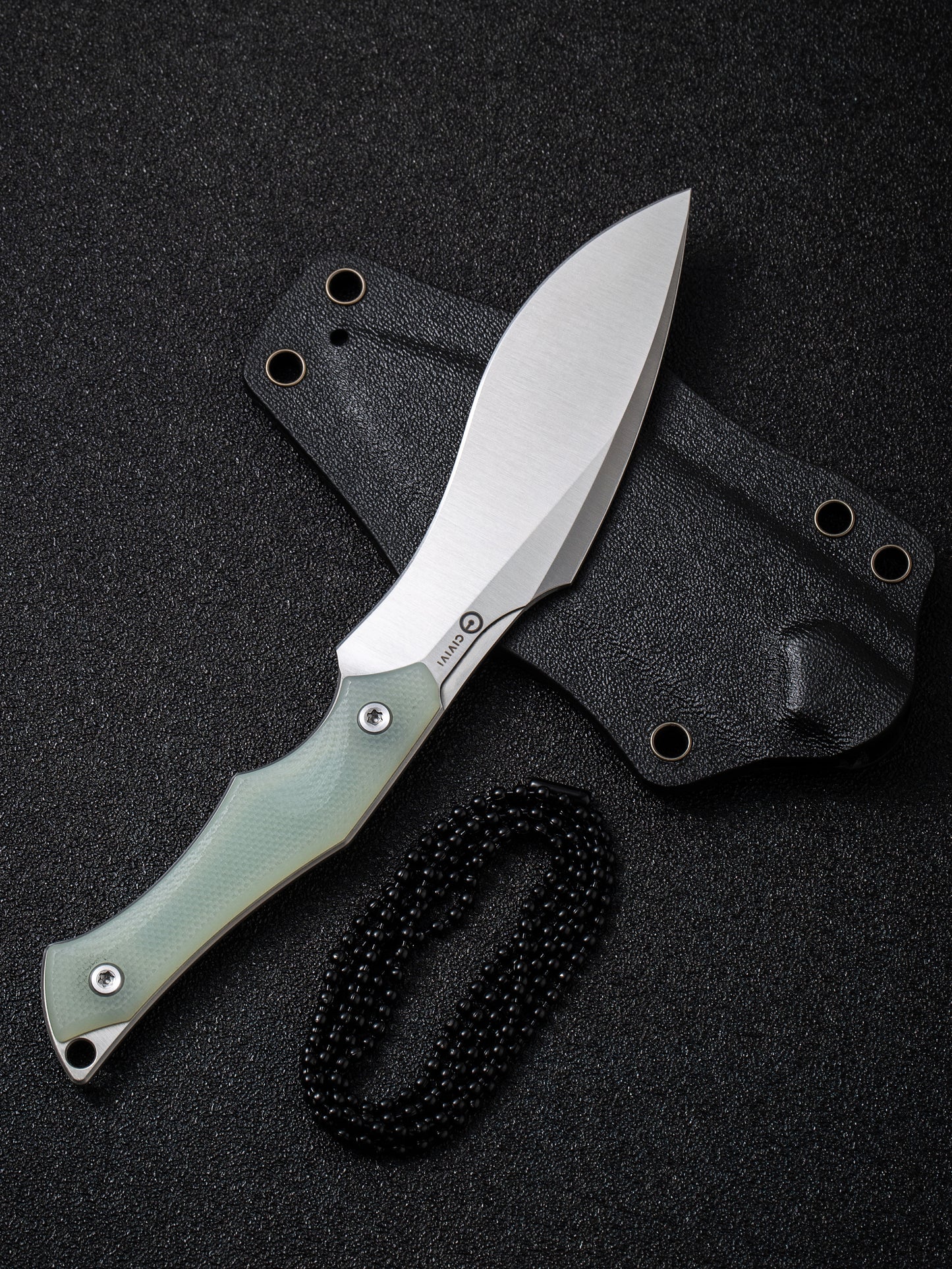 Civivi Vaquita II 3.2" Nitro V Satin Natural G10 Mini Kukri Fixed Blade Knife by Nate Matlack C047C-2