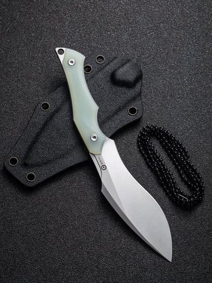 Civivi Vaquita II 3.2" Nitro V Satin Natural G10 Mini Kukri Fixed Blade Knife by Nate Matlack C047C-2