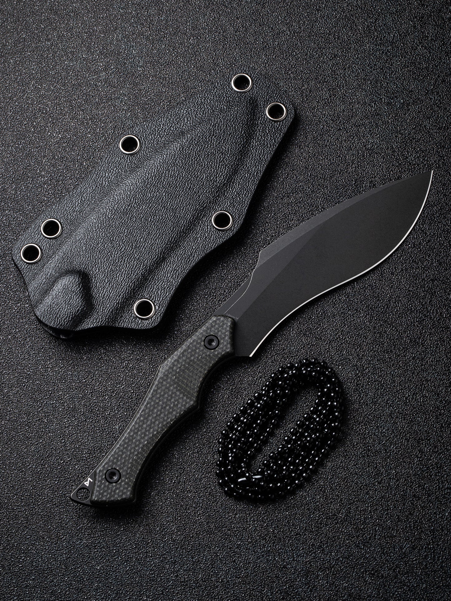 Civivi Vaquita II 3.2" Nitro V Black Stonewashed Dark Green Canvas Micarta Mini Kukri Fixed Blade Knife by Nate Matlack C047C-3