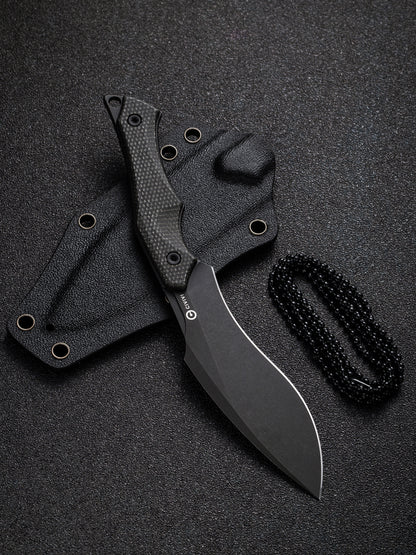 Civivi Vaquita II 3.2" Nitro V Black Stonewashed Dark Green Canvas Micarta Mini Kukri Fixed Blade Knife by Nate Matlack C047C-3