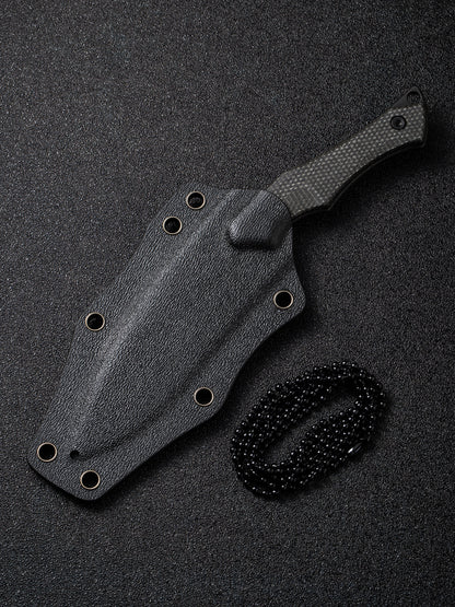 Civivi Vaquita II 3.2" Nitro V Black Stonewashed Dark Green Canvas Micarta Mini Kukri Fixed Blade Knife by Nate Matlack C047C-3