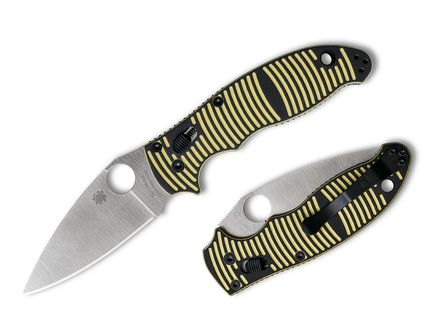 Spyderco Manix 2 Salt 3.37" CPM Magnacut Yellow/Black G-10 Folding Knife C101GBKYLMCP2