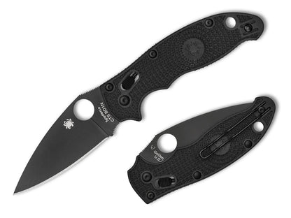 Spyderco Manix 2 Lightweight 3.37" CTS BD1N Black DLC FRCP Folding Knife C101PBBK2