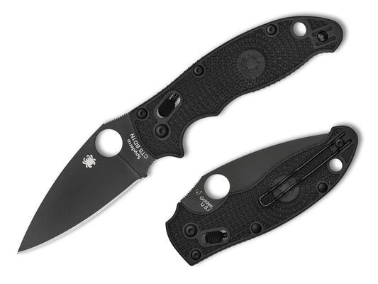 Spyderco Manix 2 Lightweight 3.37" CTS BD1N Black DLC FRCP Folding Knife C101PBBK2