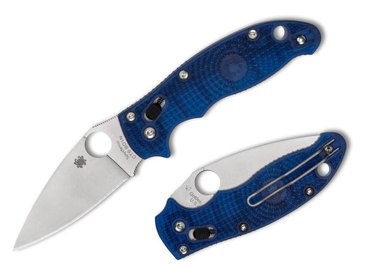 Spyderco Manix 2 Lightweight 3.37" CTS BD1N Dusk Blue FRCP Folding Knife C101PBL2