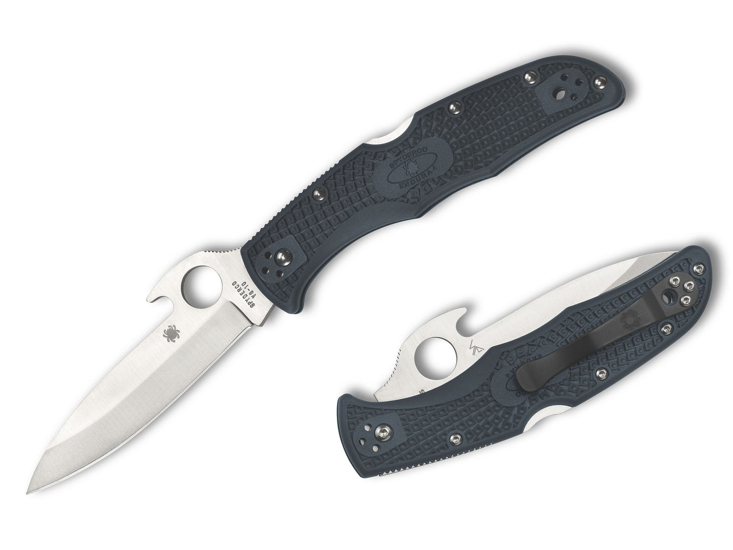 Spyderco Endura 4 Emerson Wave 3.8" VG-10 Grey FRN Folding Knife C10PGYW