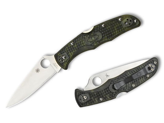 Spyderco Endura 4 3.8" VG-10 Zome Green FRN Folding Knife C10ZFPGR
