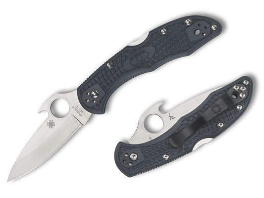 Spyderco Delica 4 Emerson Wave 2.9" VG-10 Grey FRN Folding Knife C11PGYW