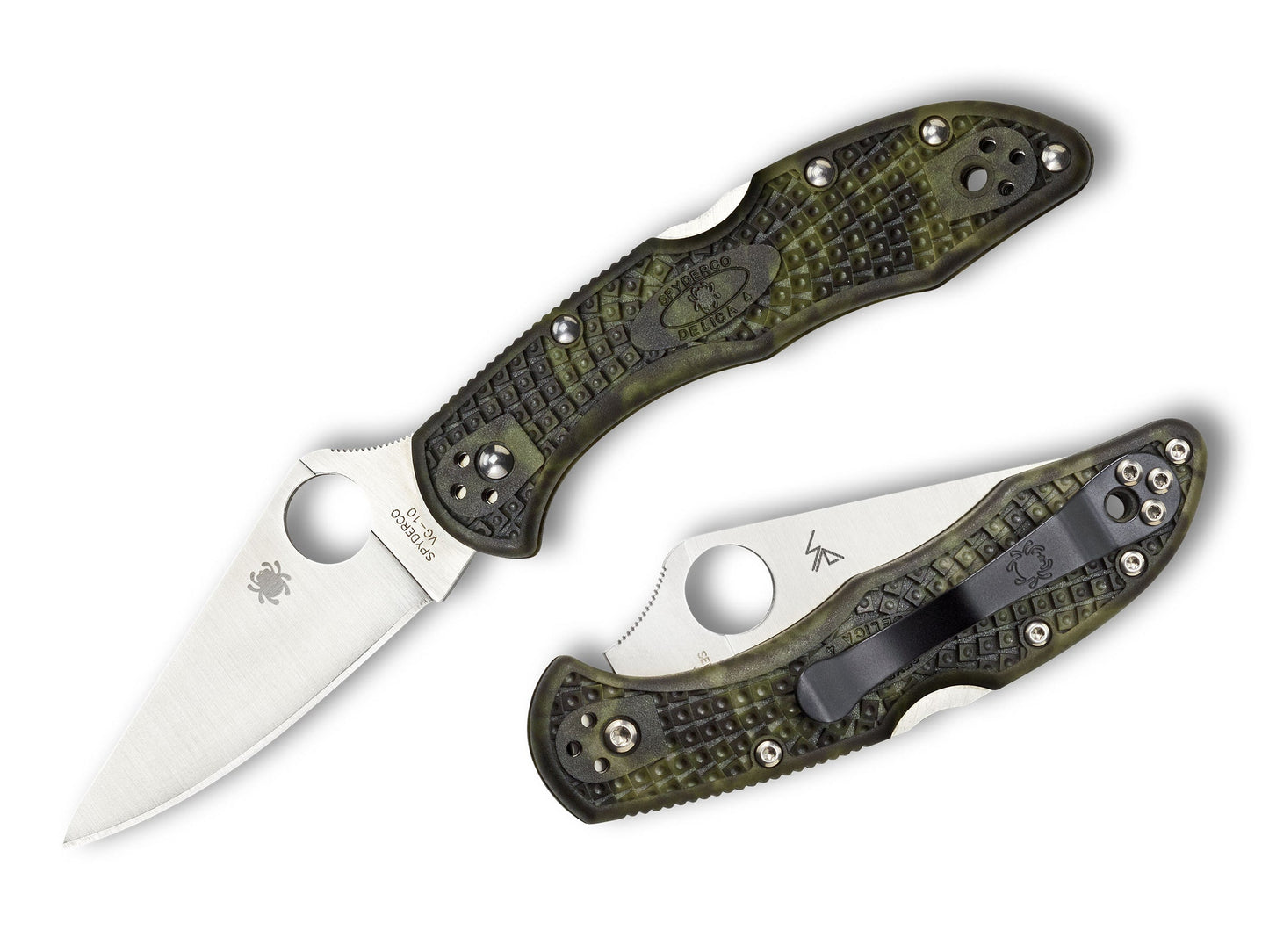 Spyderco Delica 4 2.9" VG-10 Zome Green FRN Folding Knife C11ZFPGR