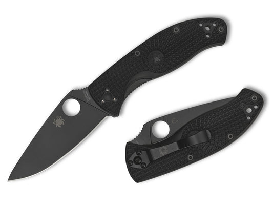 Spyderco Tenacious Lightweight 3.39" Black 8Cr13MoV FRN Folding Knife C122PBBK