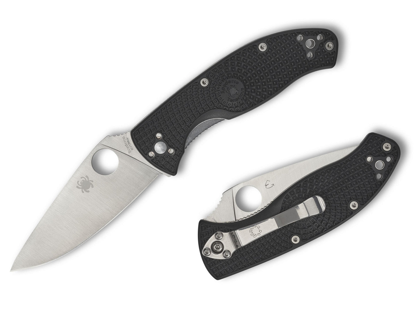 Spyderco Tenacious Lightweight 3.39" 8Cr13MoV FRN Folding Knife C122PBK