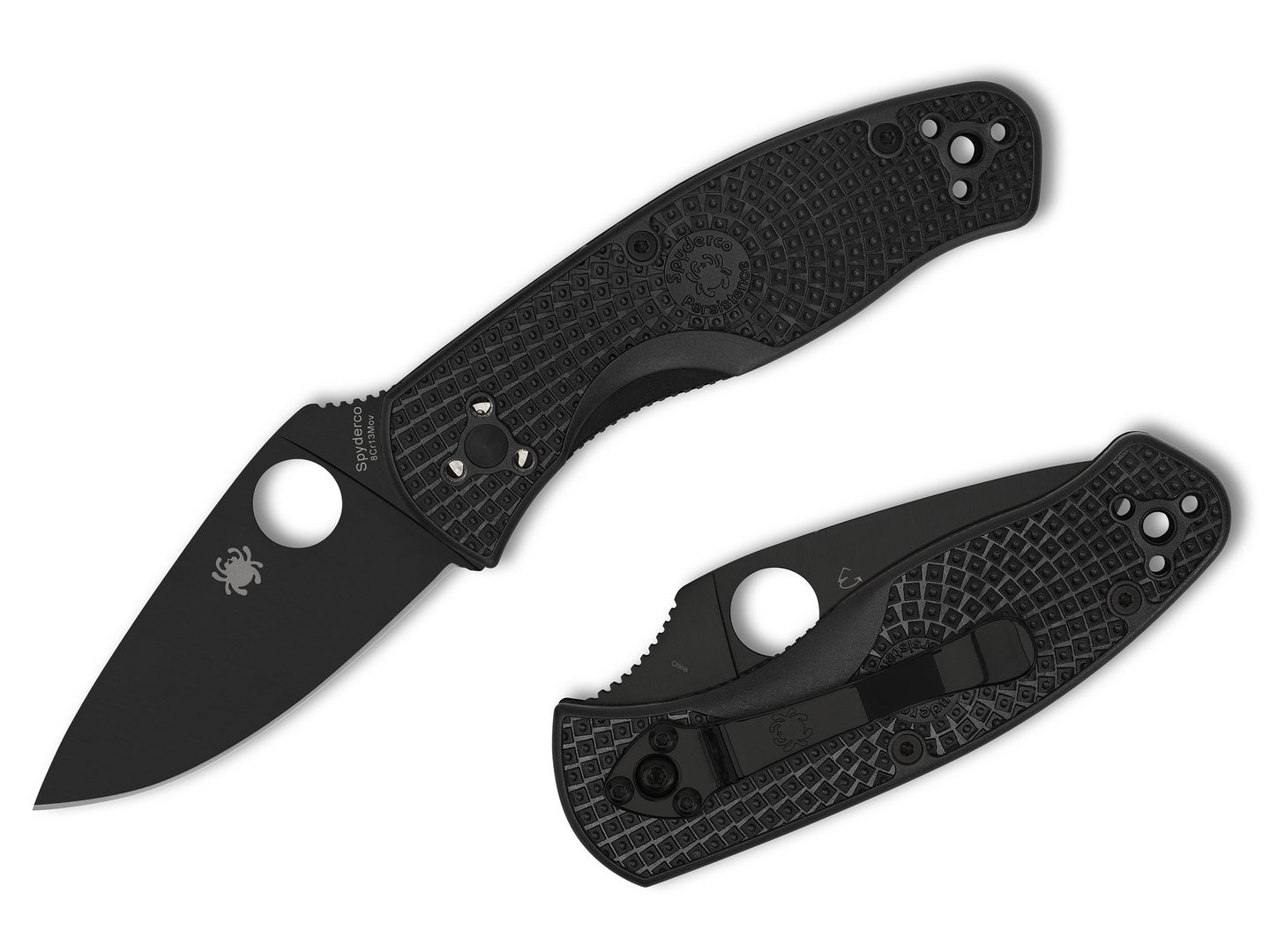 Spyderco Persistence Lightweight Black 2.75" 8Cr13MoV FRN Folding Knife C136PBBK