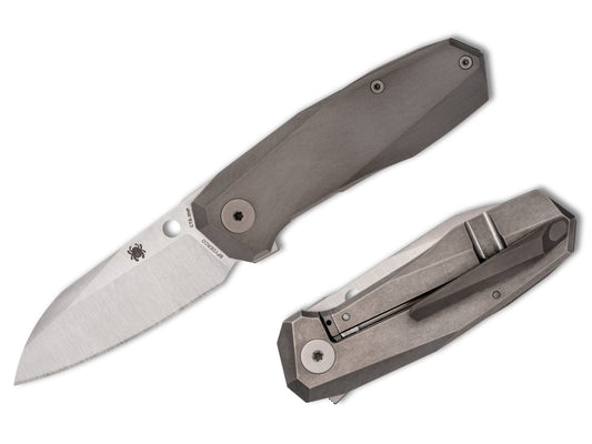 Spyderco Techno 3 2.64" CTS XHP Titanium Folding Knife by Marcin Slysz C158TIP3