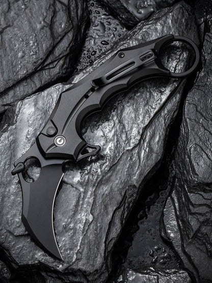 Civivi Incisor 2.02" Nitro-V Black Aluminium Karambit Folding Knife C16016B-1