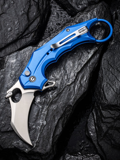 Civivi Incisor 2.02" Nitro-V Bright Blue Aluminium Karambit Folding Knife C16016B-2