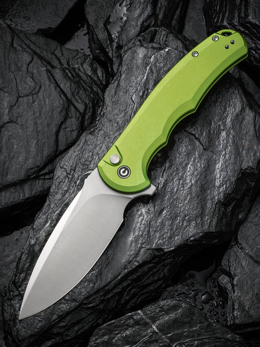 Civivi Praxis Button Lock 3.75" Nitro-V Lime Green Aluminium Folding Knife C18026E-3