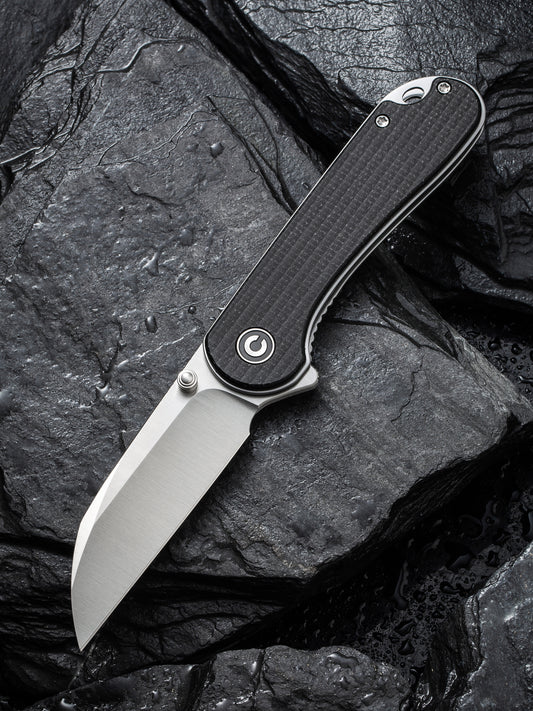 Civivi Elementum Wharncliffe 2.97" Nitro-V Black Canvas Micarta Folding Knife C18062AF-3
