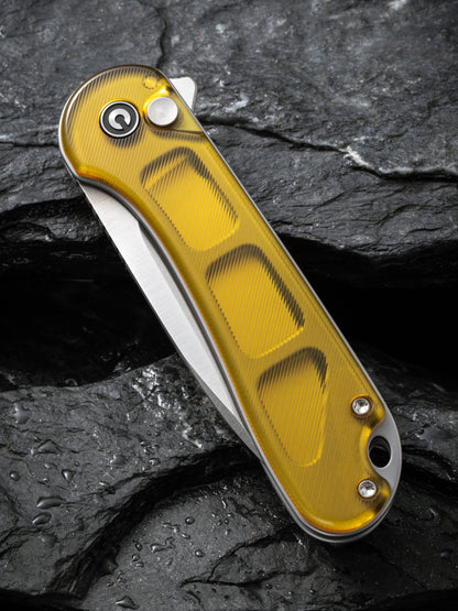 Civivi Elementum II Button Lock 2.96" Nitro-V Polished Ultem Folding Knife C18062P-7