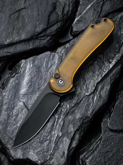 Civivi Elementum II Button Lock 2.96" Nitro-V Black Bead Blasted Ultem Folding Knife C18062P-8
