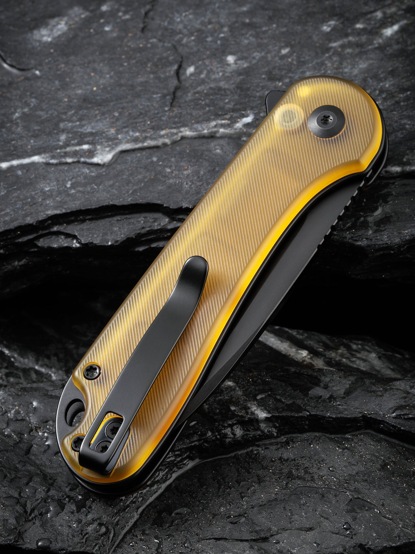 Civivi Elementum II Button Lock 2.96" Nitro-V Black Bead Blasted Ultem Folding Knife C18062P-8