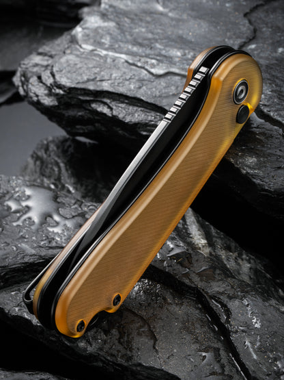 Civivi Elementum II Button Lock 2.96" Nitro-V Black Bead Blasted Ultem Folding Knife C18062P-8