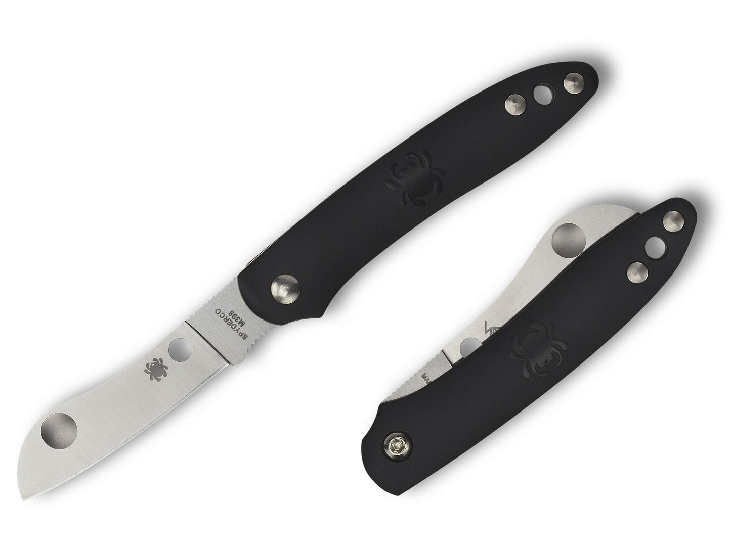 Spyderco Roadie 2.09" N690Co Black Slipjoint Folding Knife C189PBK Made in Italy