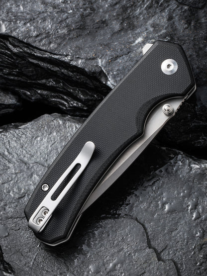 Civivi Brazen Tanto Button Lock 3.46" Sandvik 14C28N Black G10 Knife C19059C-1