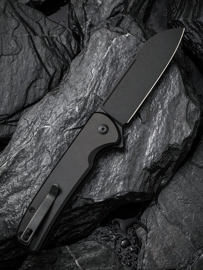 Civivi Chevalier II 3.47" 14C28N Black Aluminium Button Lock Folding Knife C20022B-1
