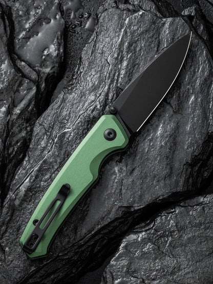 Civivi Altus 2.97" Nitro-V Black Green Aluminium Folding Knife C20076-5