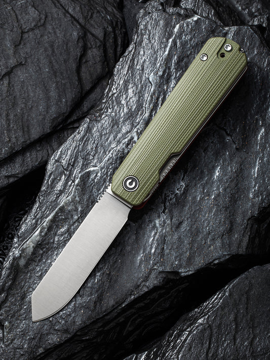 Civivi Sendy 2.83" Nitro-V Milled Green/Red G10 Folding Knife by Ben Peterson C21004B-1