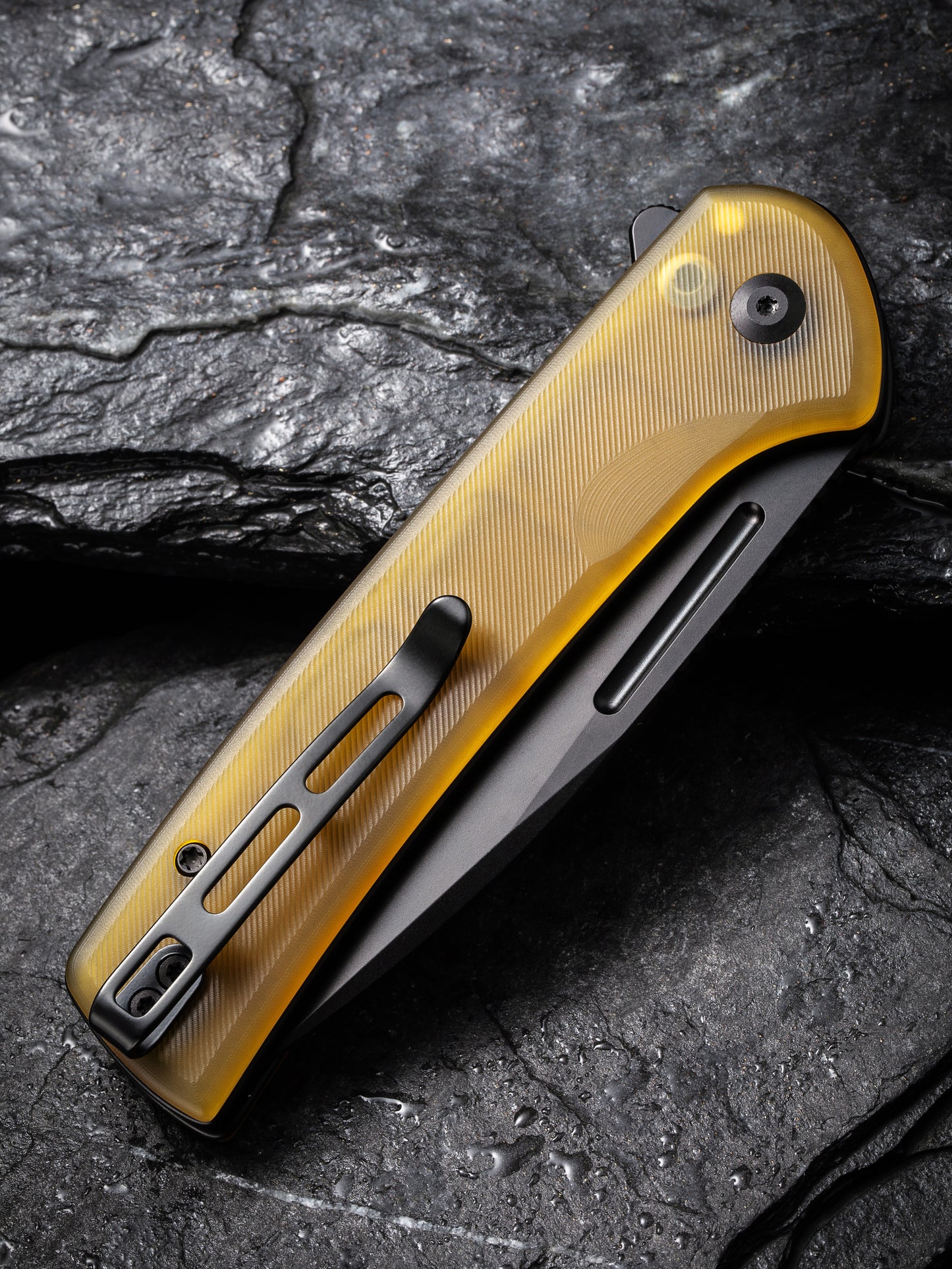 Civivi Conspirator 3.48" Nitro-V Black Bead Blasted Ultem Button Lock Folding Knife C21006-6
